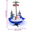 VIDAXL - vidaXL Arbre de Noël neigeux avec base de parapluie Bleu 170 cm PVC - vignette
