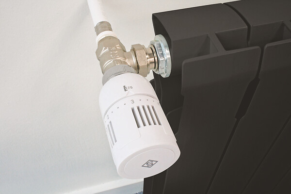 CENTRALE BRICO - Robinet thermostatique T303 équerre universel en laiton blanc - large