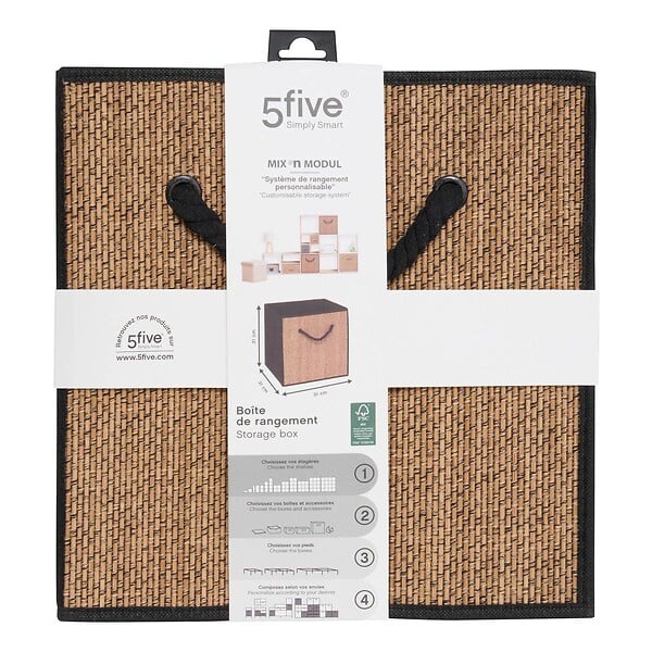 5 FIVE SIMPLY SMART - Panier Mix'n Modul L31cm noir - large