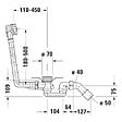DURAVIT - Vidage baignoire 40x8x40 cm central - vignette