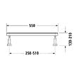 DURAVIT - Pieds pour baignoires et receveurs - Blanc - 2 pièces - Hauteur réglable de 130 mm à 210 mm- réf : 790100000000000 - DURAVIT - vignette