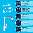 GROHE - Robinet de cuisine monocommande Start 2021 chromé + nettoyant GrohClean - vignette