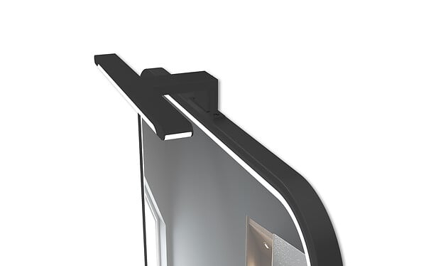MP GLASS - Miroir LED Toscan - Noir - 75x55cm - large