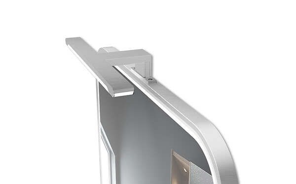 MP GLASS - Miroir LED Toscane aluminium - 75x55cm - large