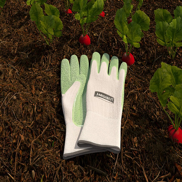 JARDIBEST - Gants de jardin pour cueillette et plantations - Polyester - T9 - large