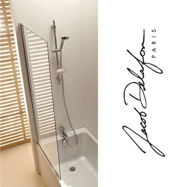 JACOB DELAFON - Baignoire Corvette + mitigeur monotrou + pare bain - large