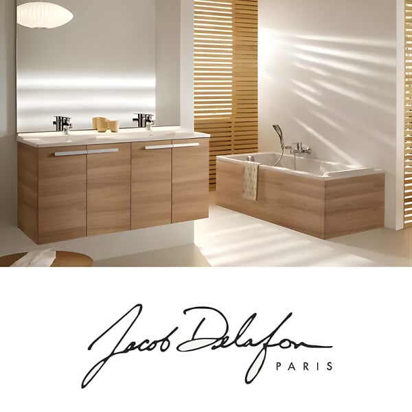 JACOB DELAFON - Baignoire bain douche Struktura + pare bain + étagère 170 X 75 - large