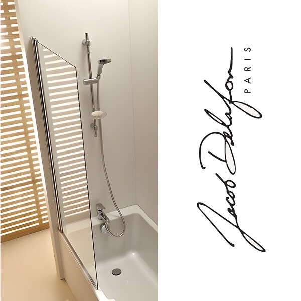 JACOB DELAFON - Baignoire Corvette + mitigeur monotrou + pare bain - large