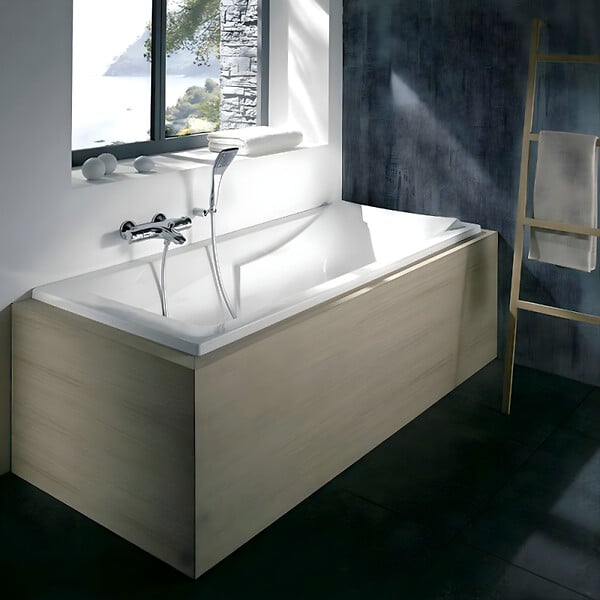 JACOB DELAFON - Baignoire Corvette + mitigeur monotrou + pare bain - large
