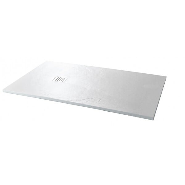 PLANETE BAIN - Receveur de douche extra plat à poser 80X140 blanc reflet nervuré grande taille - large
