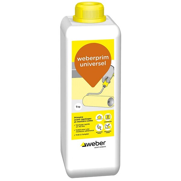 WEBER - Primaire WEBERPRIM UNIVERSEL - Seau de 5 kg- réf : 16000032 - WEBER - large