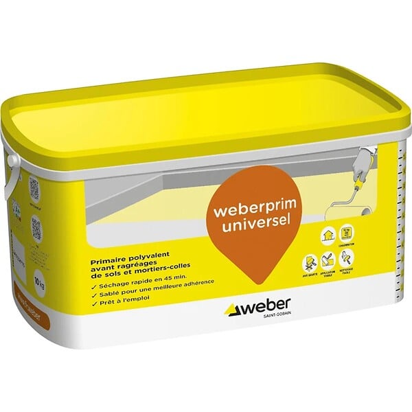 WEBER - Primaire WEBERPRIM UNIVERSEL - Seau de 5 kg- réf : 16000032 - WEBER - large