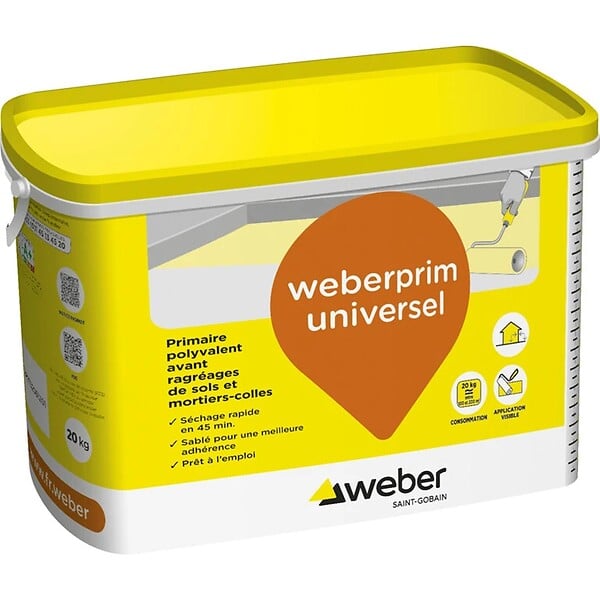 WEBER - Primaire WEBERPRIM UNIVERSEL - Seau de 5 kg- réf : 16000032 - WEBER - large