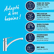 GROHE - Robinet de cuisine bec bas Start 2021 chromé + microfibre - vignette
