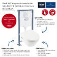VILLEROY ET BOCH - Pack WC suspendu sans bride  Architectura + abattant + plaque blanche + bâti Grohe - vignette