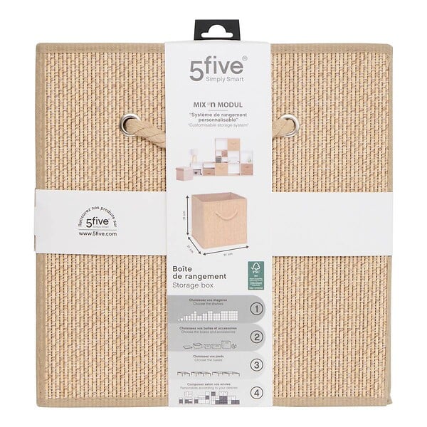 5 FIVE SIMPLY SMART - Panier Mix'n Modul L31cm beige - large