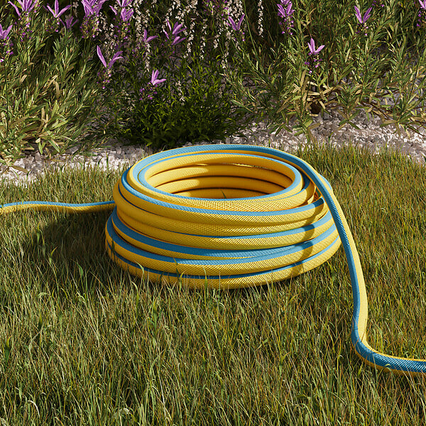 JARDIBEST - Tuyau d'arrosage PVC 3 couches tricoté - Diam.15mmxL.25m - large