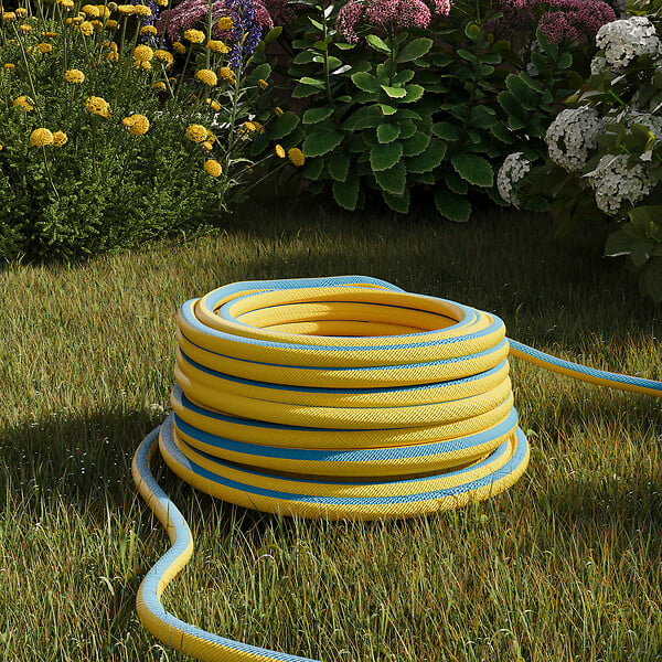 JARDIBEST - Tuyau d'arrosage 3 couches tricoté - 15mm x 50m - large