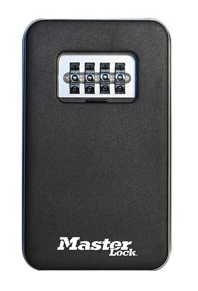 MASTER LOCK - Rangement sécurisé pour les clés : Select Access à montage mural - Format M - Construction en aluminium résistante aux intempéries - Kit de montage inclus- Combinaison programmable à 4 chiffres  -Noir - large