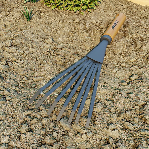 JARDIBEST - Balai rocaille - 5 dents plates - large