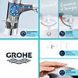 GROHE - Mitigeur lavabo Quickfix Start Edge avec tirette et vidage taille S + microfibre - vignette