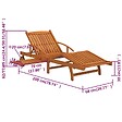 VIDAXL - vidaXL Chaises longues lot de 2 Bois d'acacia solide - vignette