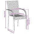 VIDAXL - vidaXL Chaises empilables d'extérieur lot de 4 Gris Résine tressée - vignette