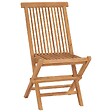 VIDAXL - vidaXL Chaises pliables de jardin lot de 6 Bois de teck solide - vignette