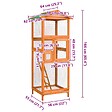 VIDAXL - vidaXL Cage à oiseaux 68x62x166 cm bois de sapin massif - vignette