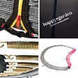 HAPPY GARDEN - Pack Premium Trampoline 245cm réversible gris / rose CANBERRA + filet, échelle, bâche et kit d'ancrage - vignette