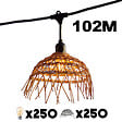 LUMISKY - Guirlande connectable HAWAII 250 ampoules E27 102M - vignette