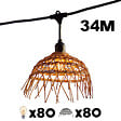 LUMISKY - Guirlande connectable HAWAII 80 ampoules E27 34 M - vignette