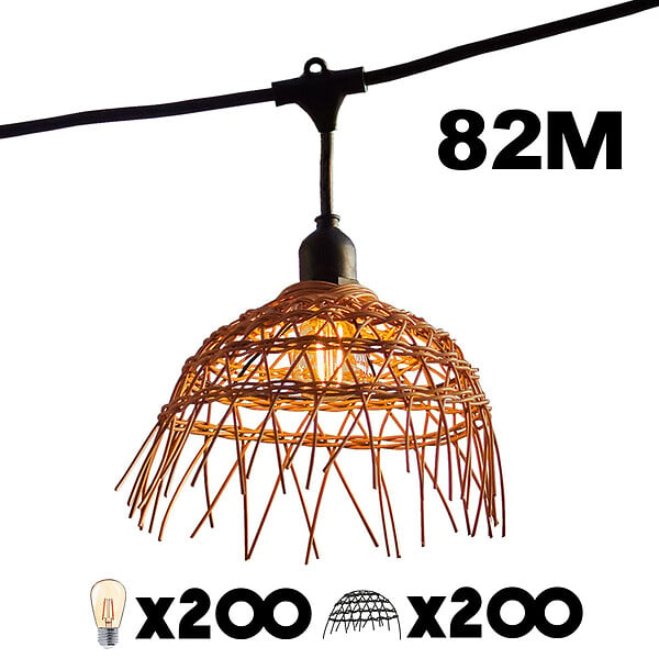LUMISKY - Guirlande connectable HAWAII 200 ampoules E27 82M - large