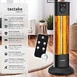 TECTAKE - Radiateur infrarouge Solaris Terra 1500W avec fonction minuterie noir - vignette