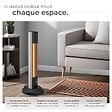 TECTAKE - Radiateur infrarouge Solaris Terra 1500W avec fonction minuterie noir - vignette