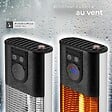 TECTAKE - Radiateur infrarouge Solaris Terra 1500W avec fonction minuterie noir - vignette