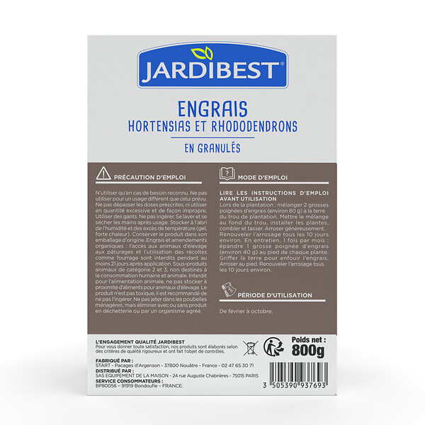 JARDIBEST - Engrais terre de bruyère - 800g - large