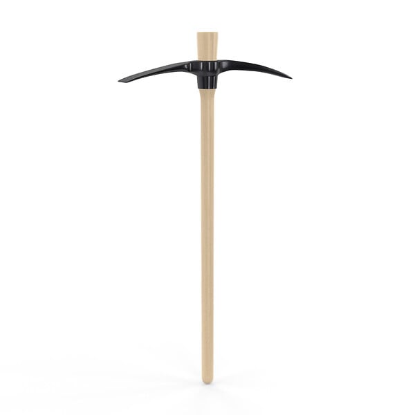 JARDIBEST - Pioche de cantonnier - Bois et acier - 2kg - large