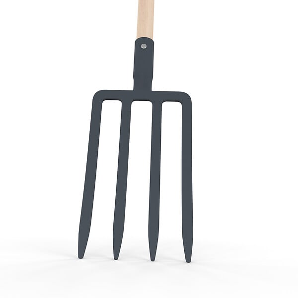 JARDIBEST - Fourche à bêcher - Acier - 4 dents - large