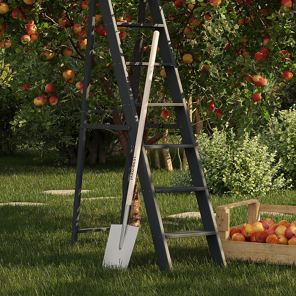 JARDIBEST - Louchet à manche pomme - Bois et acier trempé - L100cm - large