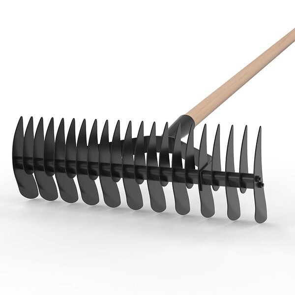 JARDIBEST - Scarificateur - Acier et bois - 32 dents - large