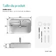 EMKE - EMKE Vasque à Poser en céramique 60×40×11cm, Lavabo rectangulaire avec robinet trou prépercé, Lavabo à poser blanc brillant - vignette