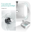 EMKE - EMKE Vasque à poser céramique 61×38×15cm, Lavabo salle de bain rectangulaire, Lavabo en céramique blanc brillant - vignette