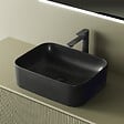 EMKE - EMKE Vasque à Poser 505 x 380 x 150 mm, Lavabo Rectangulaire en Céramique pour Salle de Bain, Coins Arrondis R, Gris Foncé Mat - vignette