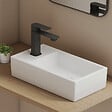EMKE - EMKE Vasque à poser céramique 41×22×10cm, Lavabo salle de bain rectangulaire, Lavabo en céramique blanc brillant - vignette