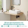 EMKE - EMKE Vasque à poser céramique 41×22×10cm, Lavabo salle de bain rectangulaire, Lavabo en céramique blanc brillant - vignette