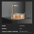 EMKE - EMKE Vasque à Poser Ronde, 360 x 360 x 112 mm, Lavabo en Verre Or rose, Design Montage sur Comptoir - vignette