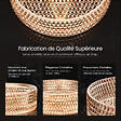 EMKE - EMKE Vasque à Poser Ronde, 360 x 360 x 112 mm, Lavabo en Verre Or rose, Design Montage sur Comptoir - vignette