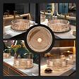 EMKE - EMKE Vasque à Poser Ronde, 360 x 360 x 112 mm, Lavabo en Verre Or rose, Design Montage sur Comptoir - vignette