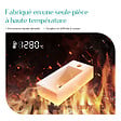 EMKE - EMKE Vasque à Poser en céramique 40,5×20,5×10,5cm, Lavabo suspendu rectangulaire avec robinet trou prépercé, blanc brillant - vignette